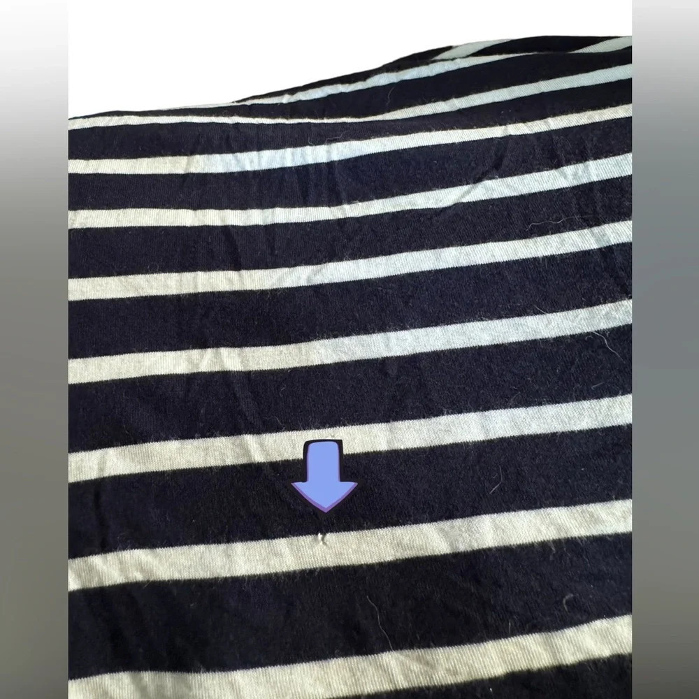 Swingy stripe knit trapeze top - Dahlya - Stitchfix -navy and white - Picture 5 of 8